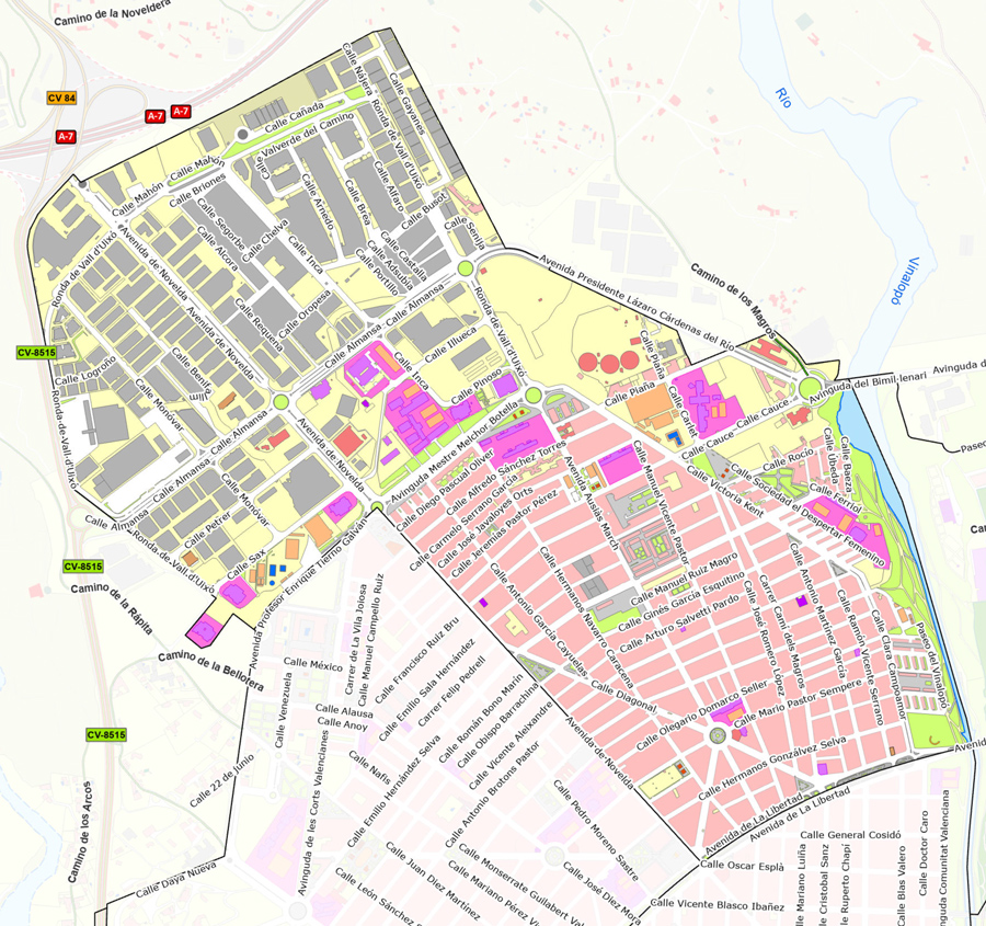 barrio Carrús, CAIR, distritos municipales